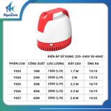 Máy Bơm Chìm Hút Đáy Fish President Y503–Y507 |  Y601–Y606 Bơm Hồ Cá Chạy Êm, Tiết Kiệm Điện, Hút Đáy Mạnh, Có Van Chỉnh Lưu Lượng