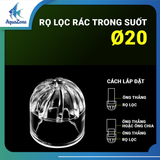 Bộ Phụ Kiện Lọc Nước Hồ Cá Trong Suốt  – Đầu Lọc Váng, Rọ Lọc Rác, Đầu Thoát Nước Tam Giác, Mỏ Vịt, Mút Lọc Vi Sinh