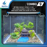 Combo Bể Cá Thủy Sinh Mini Để Bàn ,Trọn Bộ Setup Bể Cá Cảnh Nhỏ Gọn Đẹp, Phụ Kiện Đầy Đủ