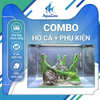 Combo Bể Cá Thủy Sinh Mini Để Bàn ,Trọn Bộ Setup Bể Cá Cảnh Nhỏ Gọn Đẹp, Phụ Kiện Đầy Đủ