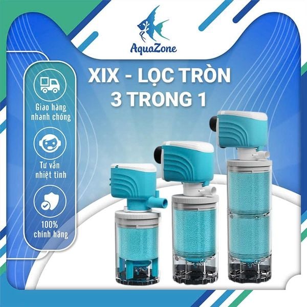Máy lọc bể cá đa năng XIX 3IN1, lọc nước, hút cặn, tạo oxy, thay nước nhanh, siêu êm cho hồ cá