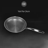  CHẢO CHIÊN INOX CHỐNG DÍNH YAKI PAN - SIZE 24CM 
