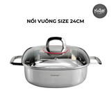  NỒI VUÔNG KÈM NẮP - SIZE 24CM 