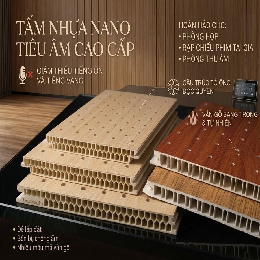 Tấm Nhựa Nano Tiêu Âm NB2201