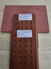 Gỗ tiêu âm chống cháy xẻ rãnh Remix 12mm lõi hồng