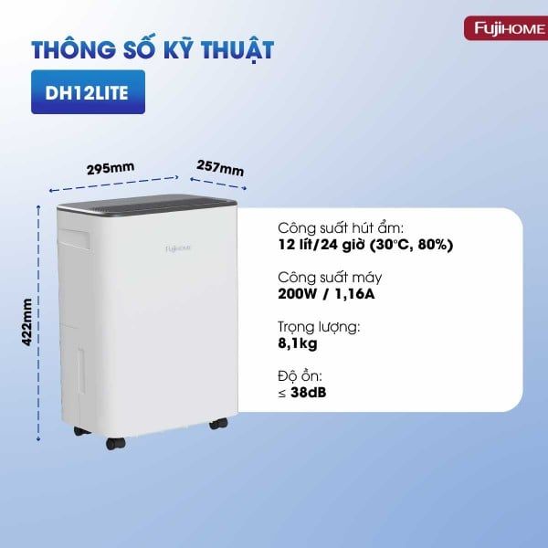 Máy hút ẩm Fujihome DH12LITE