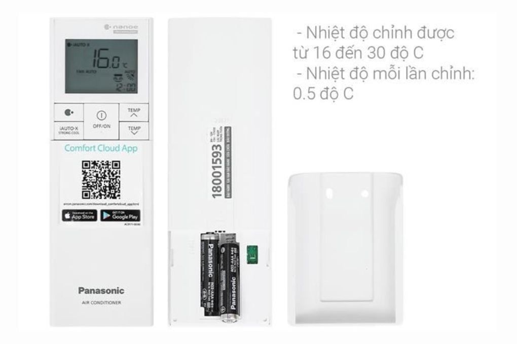 Điều hòa Panasonic Inverter 1 chiều 18000 BTU U18BKH-8