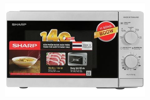 Lò vi sóng Sharp R-211TV-SL 21 lít