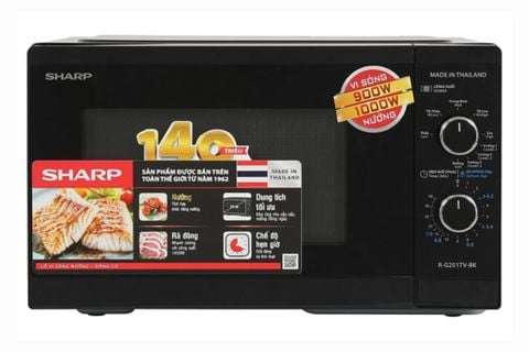 Lò vi sóng có nướng Sharp R-G251TV-BK 25 Lít