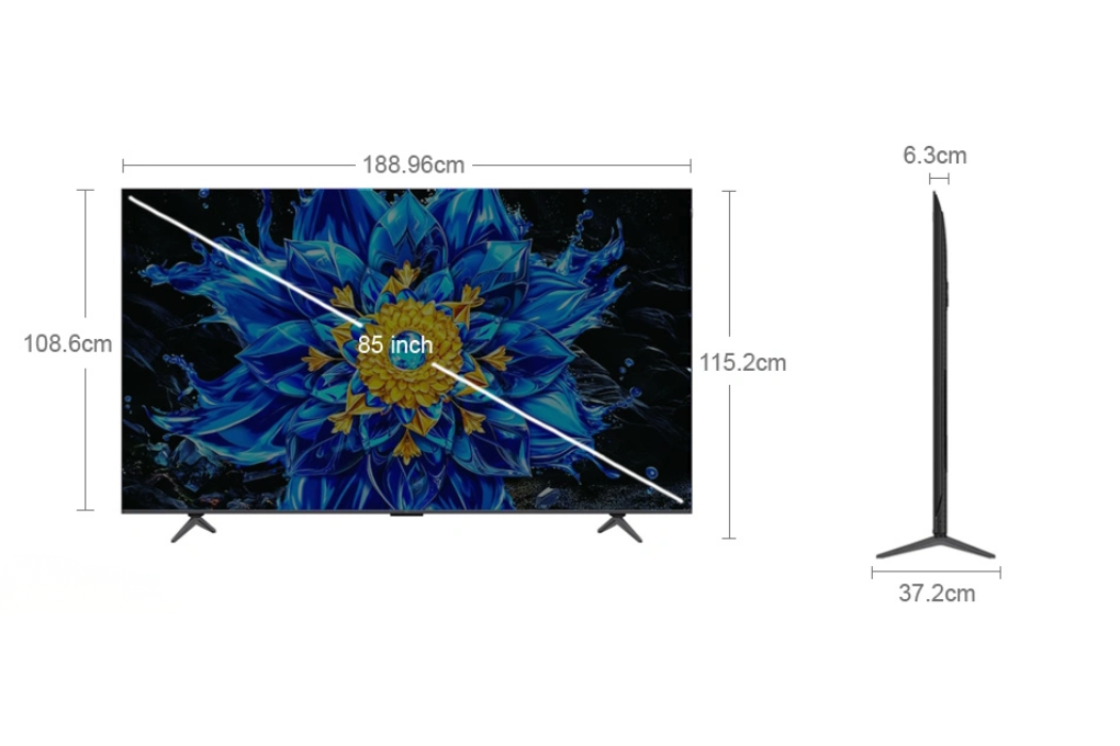 Google Tivi TCL QD-Mini LED 4K 85 inch 85P8LS