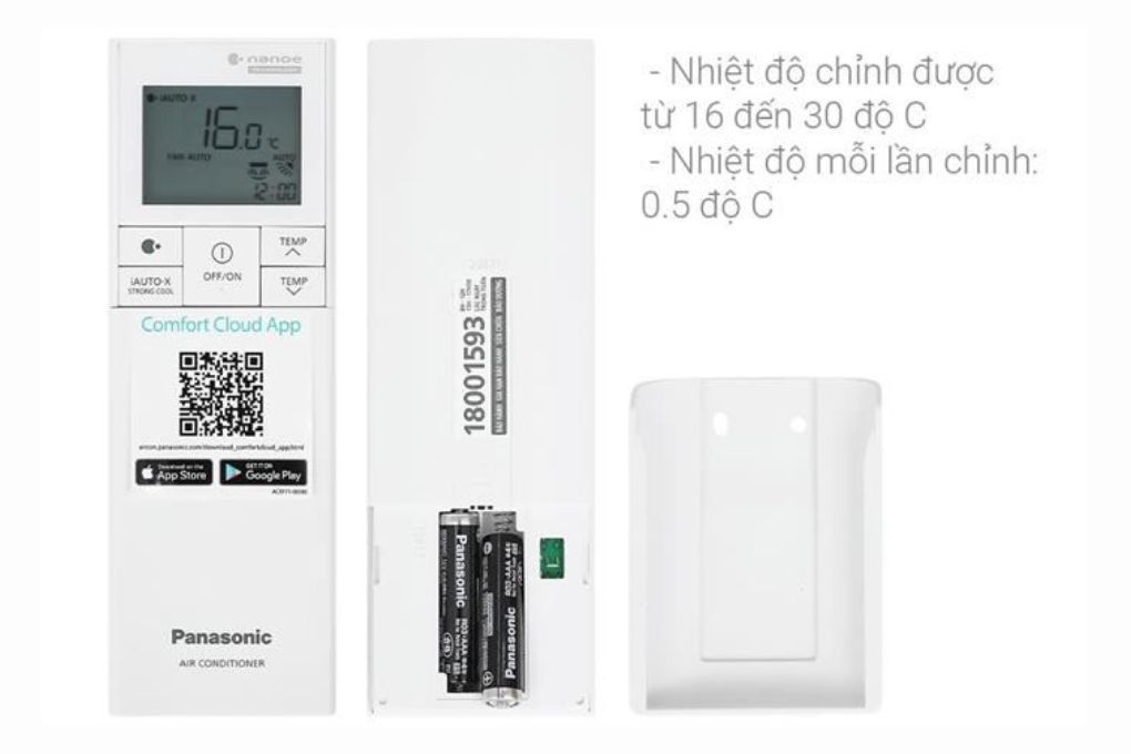 Điều hòa Panasonic Inverter 1 chiều 18000 BTU XU18BKH-8