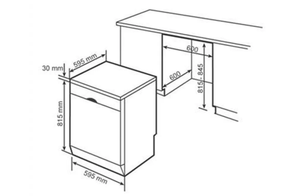 Máy Rửa Bát Độc Lập 13 bộ Bosch SMS46KI01E Serie 4