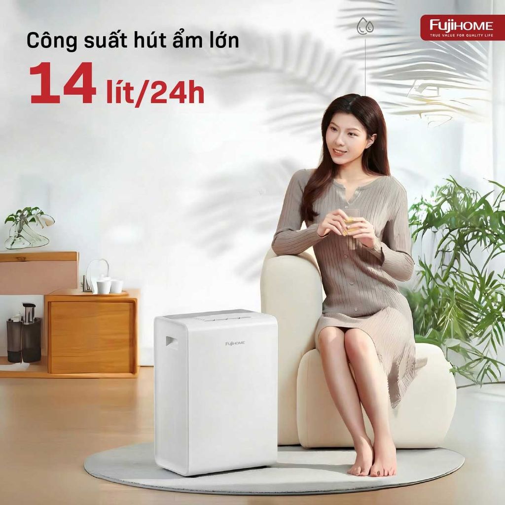 Máy hút ẩm Fujihome DH14W-HEPA