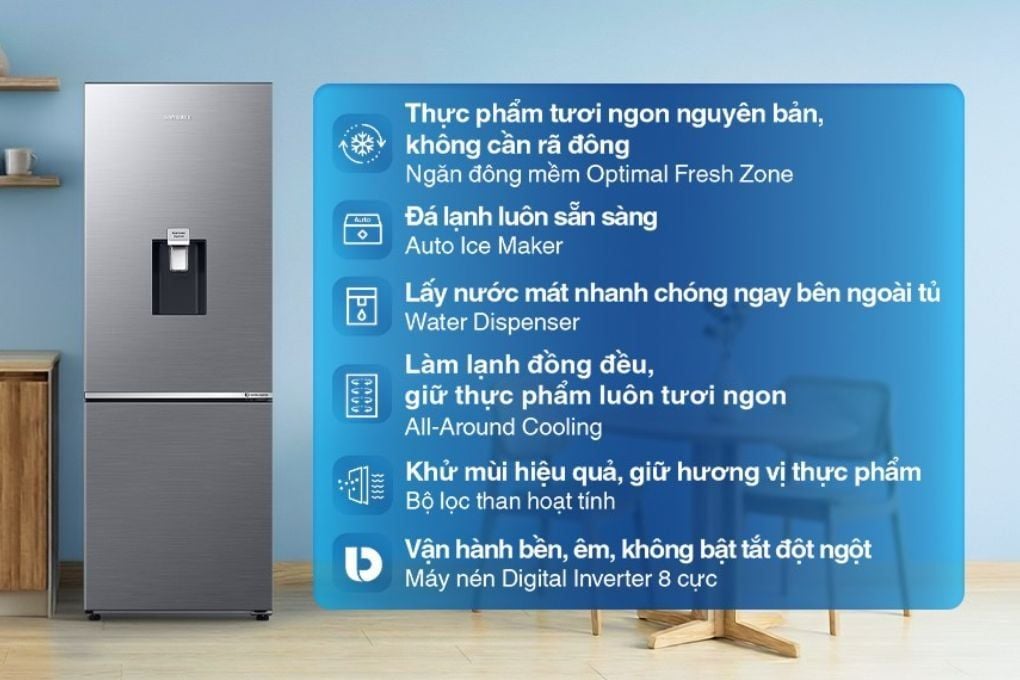 Tủ lạnh Samsung Inverter 307 lít RB30N4190S9/SV