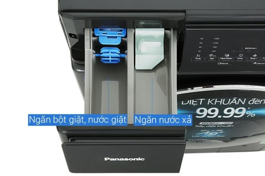 Máy giặt lồng ngang Panasonic 10kg tích hợp sấy tiện ích NA-V10FR1BVT