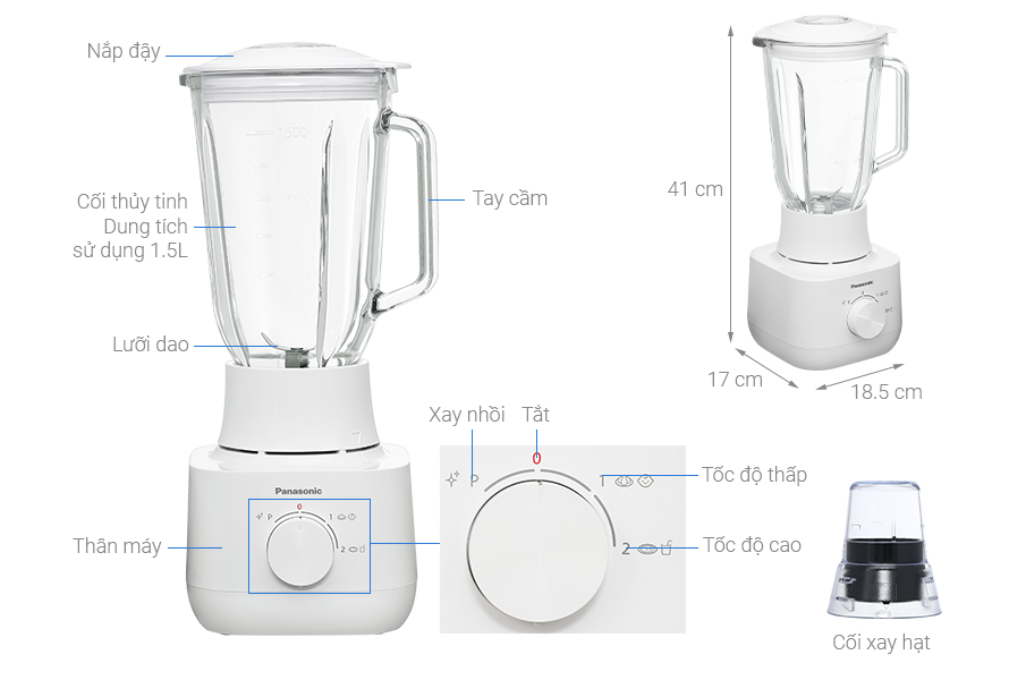 Máy xay sinh tố đa năng Panasonic MX-EG5311WRA