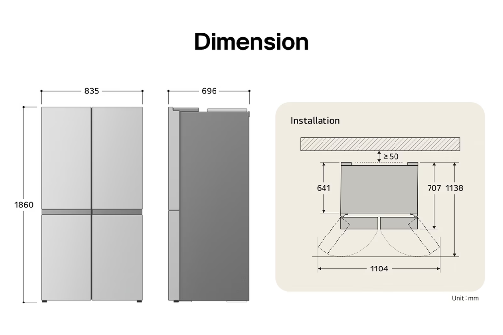 Tủ lạnh LG Inverter 580 lít Multi Door F56BG