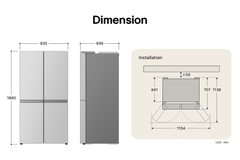 Tủ lạnh LG Inverter 580 lít Multi Door F56BG