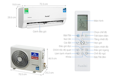 Điều hòa Funiki 1 chiều inverter 9.000BTU HIC09TMM-6