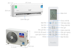 Điều hòa Funiki 1 chiều inverter 12.000BTU HIC12TMM-6