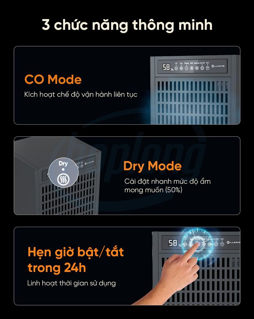 Máy hút ẩm công nghiệp 150L Lumias LID-S150