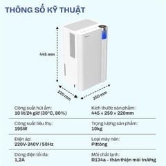 Máy hút ẩm FUJIHOME DH10NEW