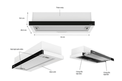 Máy Hút Mùi Âm Tủ Sunhouse SHB6128