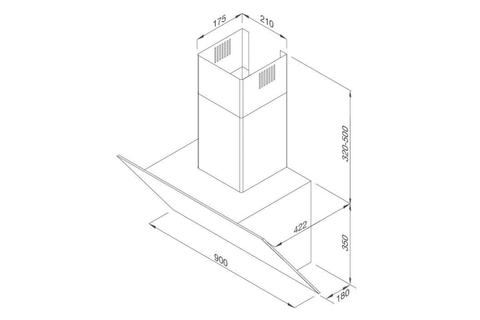 Máy hút mùi áp tường Malloca VITA V-3