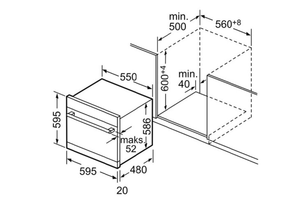 Máy rửa bát mini âm tủ Bosch SCE52M65EU Serie 6 (8 bộ)