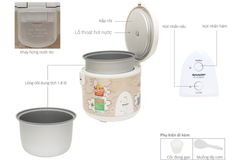 Nồi cơm điện Sharp 1,8L KS-N191ETV 