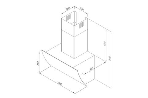 Máy hút mùi áp tường Malloca MC 9039W