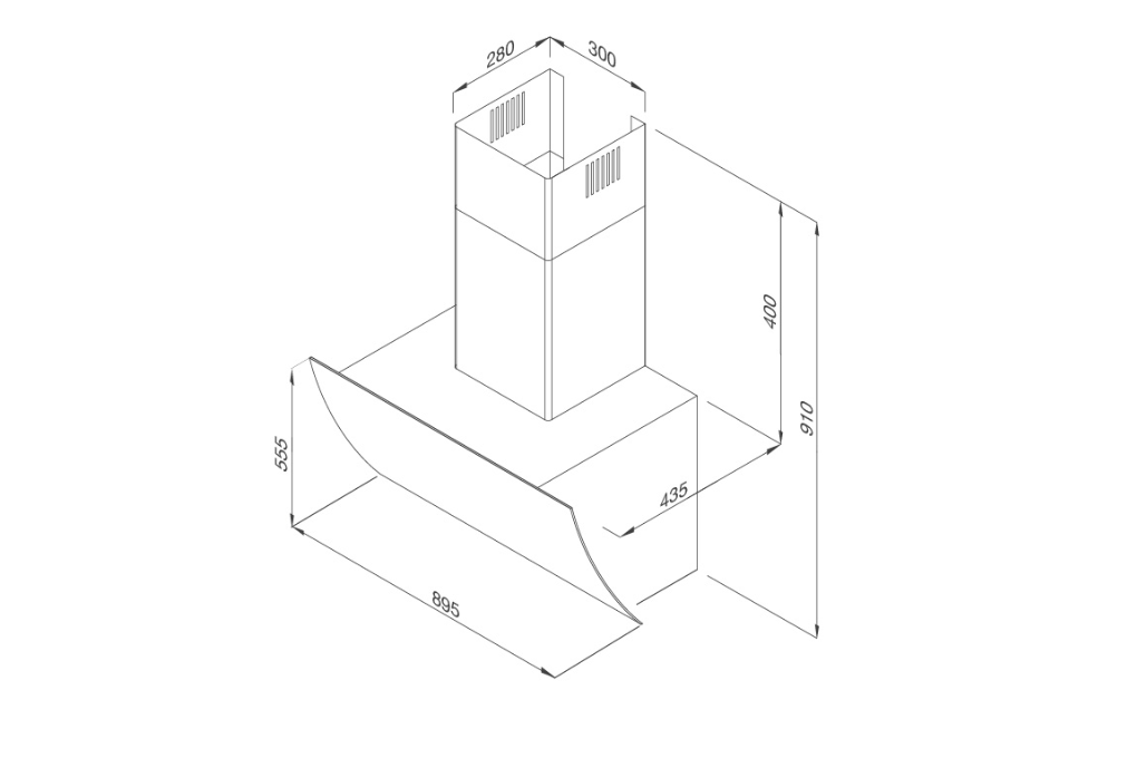 Máy hút khử mùi áp tường Malloca MC 9039B