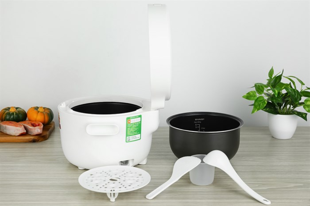 Nồi cơm điện tử Sharp 1.1 lít KS-COM110DV-WH