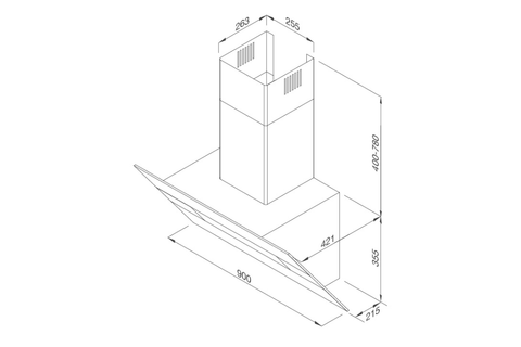 Máy Hút Mùi Áp Tường Malloca MC-9003