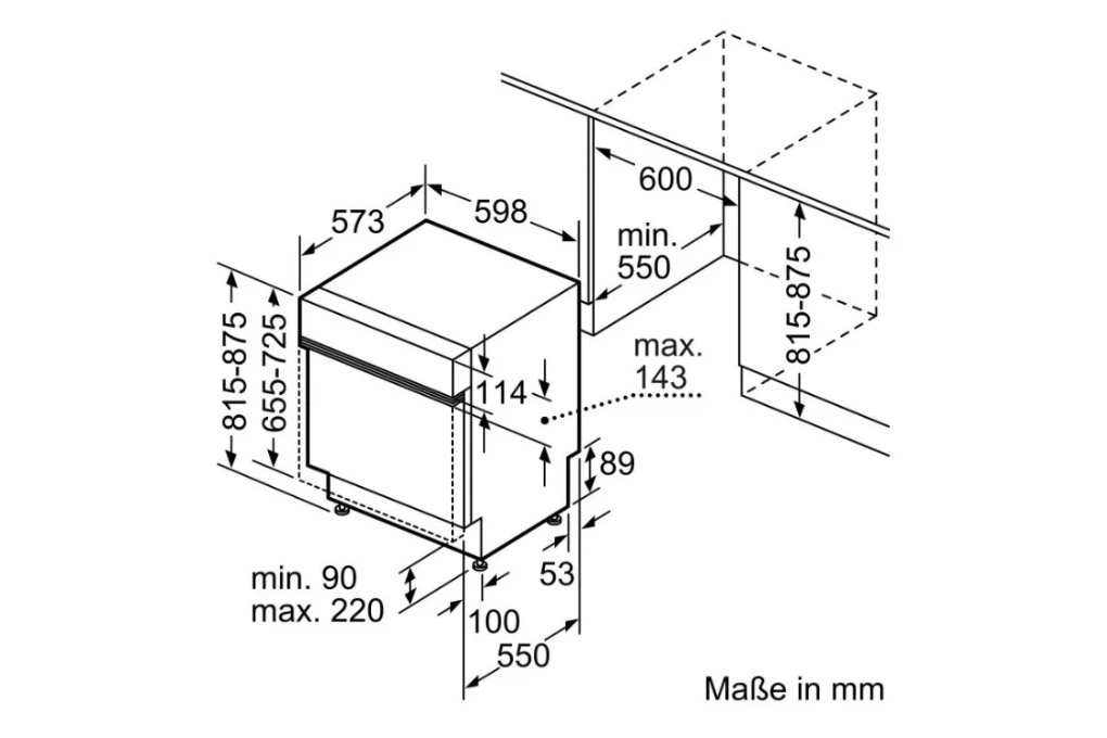Máy rửa bát bán âm Bosch SMI6ECS57E Serie 6