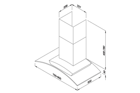 Máy hút mùi áp tường Malloca MC 1090