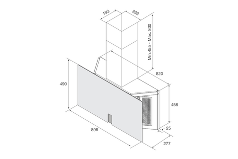 Máy Hút Mùi Áp Tường Malloca Time K-16 Bruno