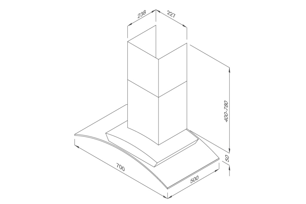 Máy hút khử mùi áp tường Malloca MC 1070