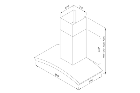 Máy hút mùi ống khói Malloca K90S
