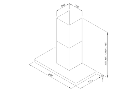 Máy hút mùi áp tường Malloca K900A