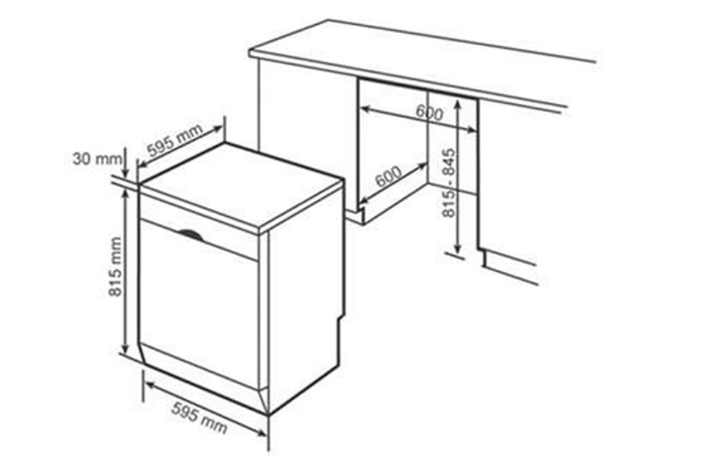 Máy Rửa Bát Độc Lập Series 6 Bosch SMS6ECI03E