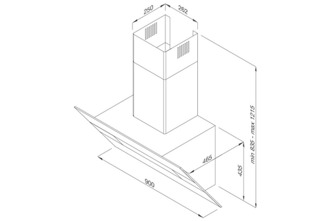 Máy hút mùi áp tường Malloca Horizon K1574