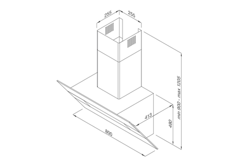 Máy hút mùi áp tường Malloca KITE White K200W