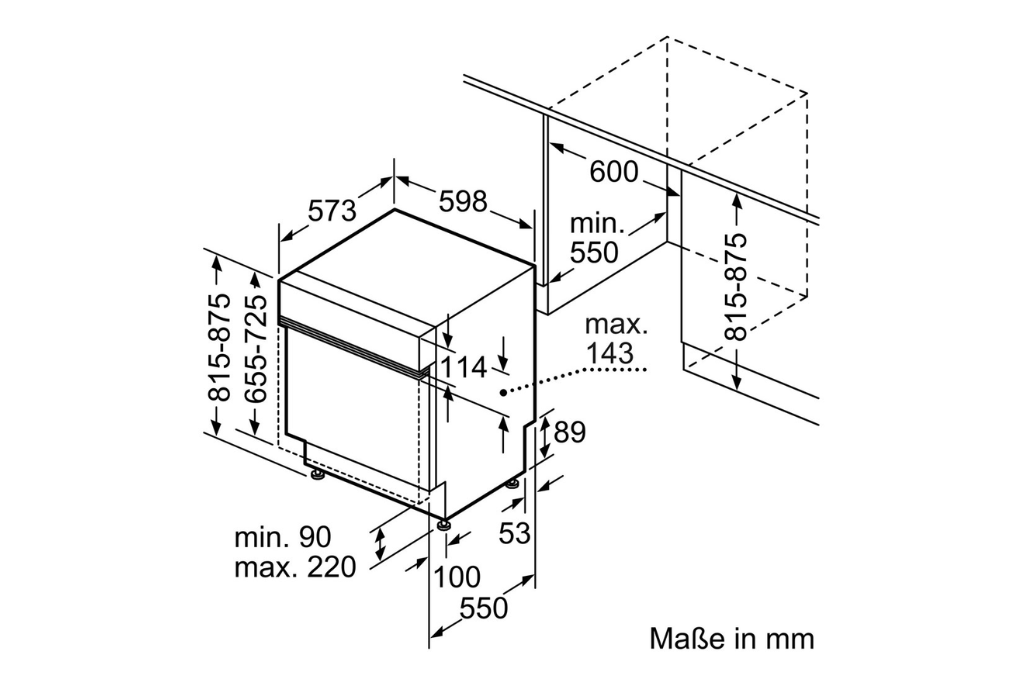 Máy Rửa Bát Bán Âm Series 6 Bosch SMI6YAS04E