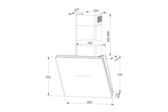 Máy hút khói khử mùi áp tường Malloca MC 60GT-B