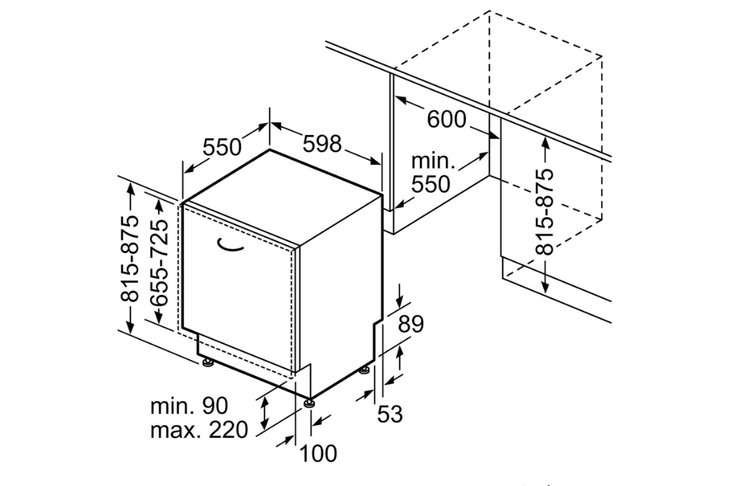 Máy Rửa Bát Âm Tủ Series 4 Bosch SMV46MX03E