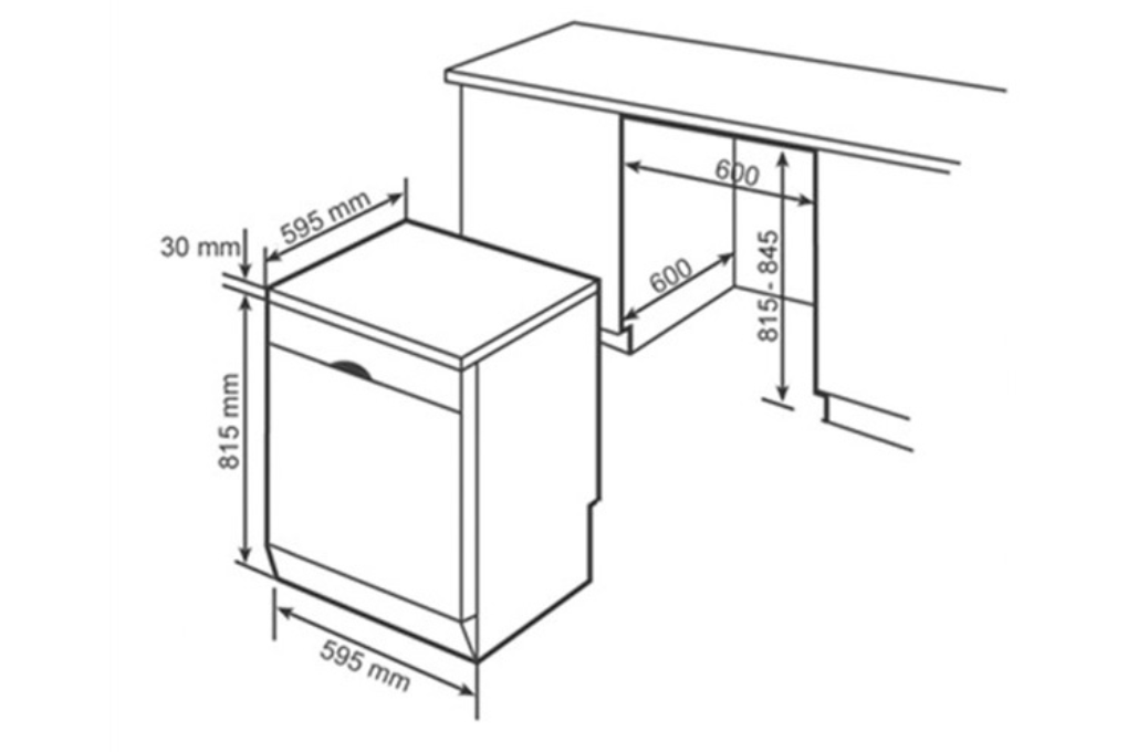 Máy Rửa Bát Độc Lập Series 4 Bosch SMS46GW04E