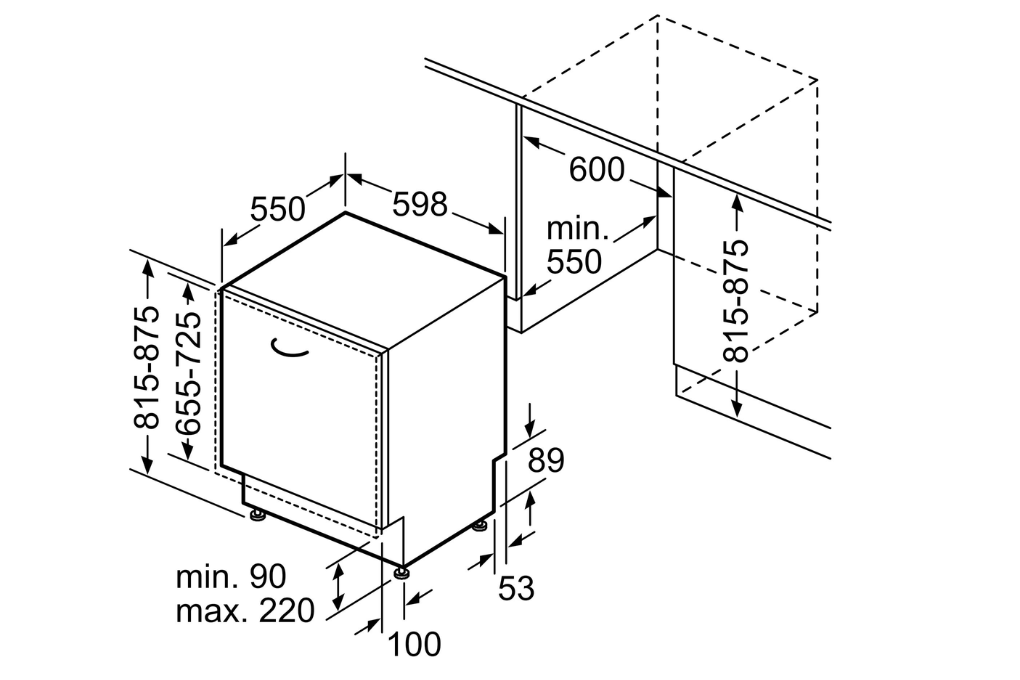 Máy Rửa Bát Âm Tủ Series 6 Bosch SMV6ECX51E