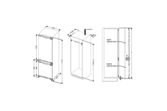 Tủ lạnh âm 2 cánh Hafele 257L HF-BI60X