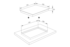 Bếp từ đôi lắp âm Malloca MH-02I N